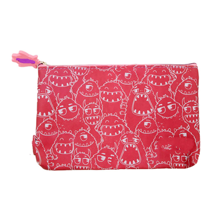 Leren etui met Monster Face-print